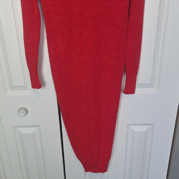 Red Women's Long Cardigan - Picture 6 of 6